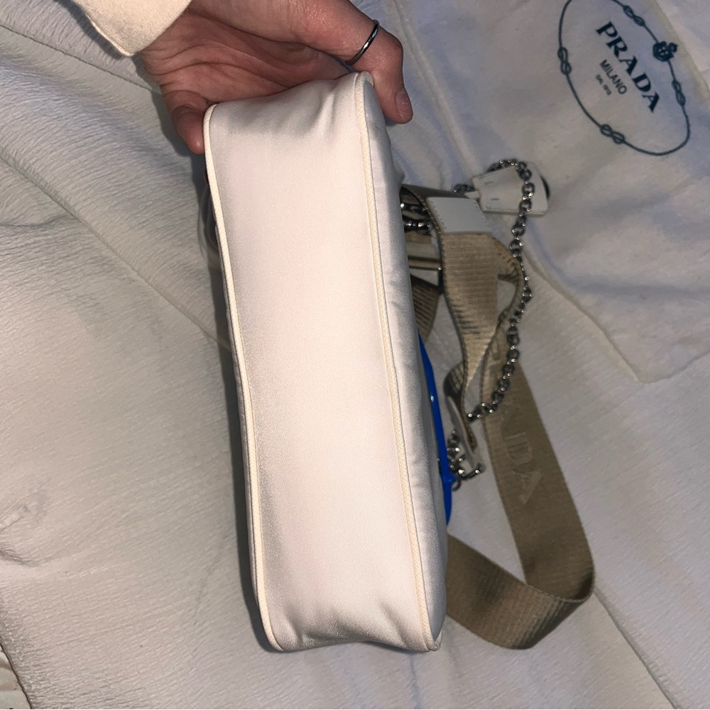 White Prada Re-editon bag need gone asap